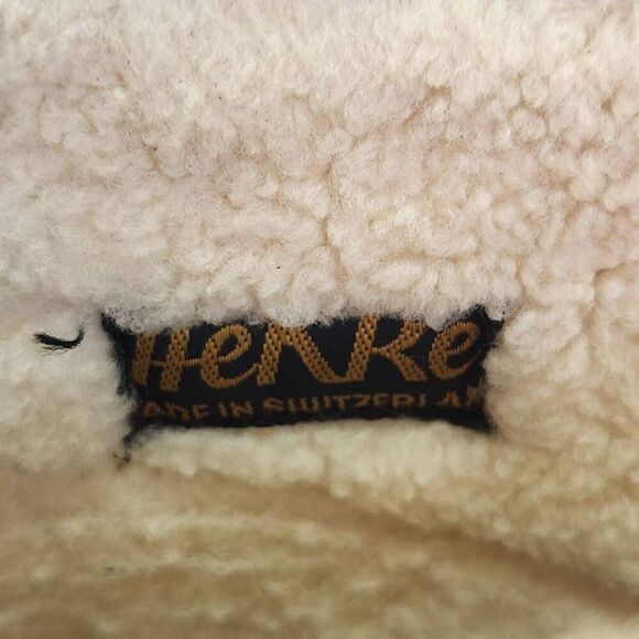 Henke Unisex Black Spini St. Moritz Shearling Fur Lined Snow Boots Size W 10/M 8 - Picture 7 of 9